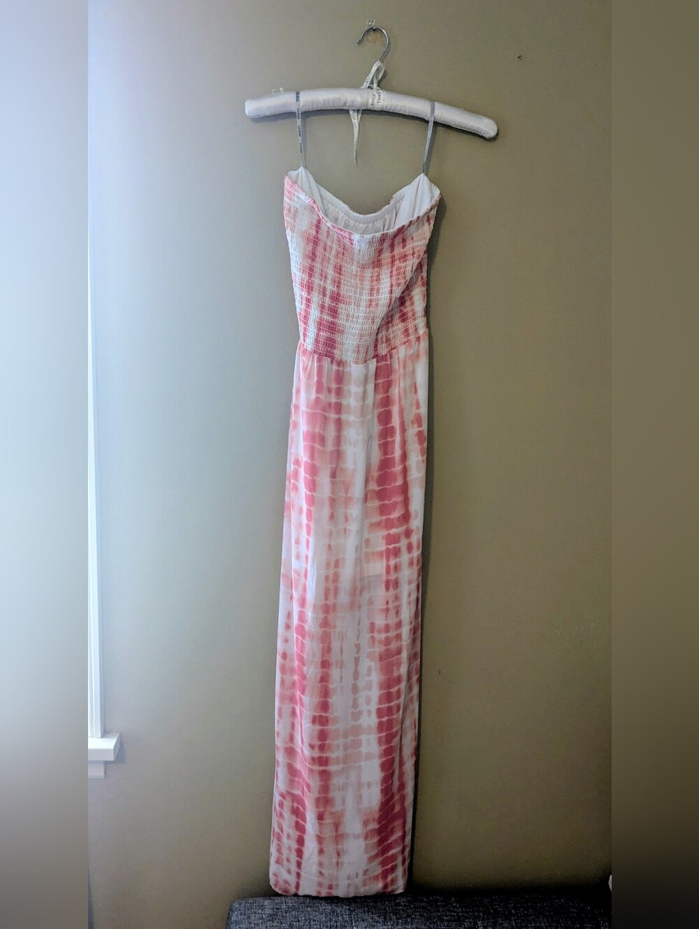 Guess Peach and White Maxi Dress